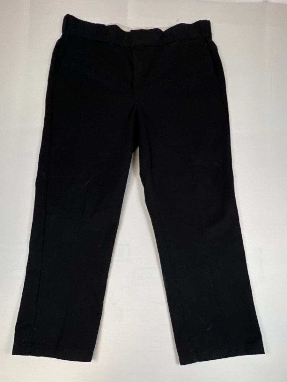 VTG Dickies Men 38x29 Black 874 Original Fit Work Pants Straight Leg Poly Cotton